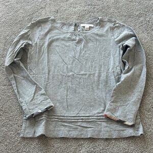 Burberry Kids Gray Long Sleeve Tee
